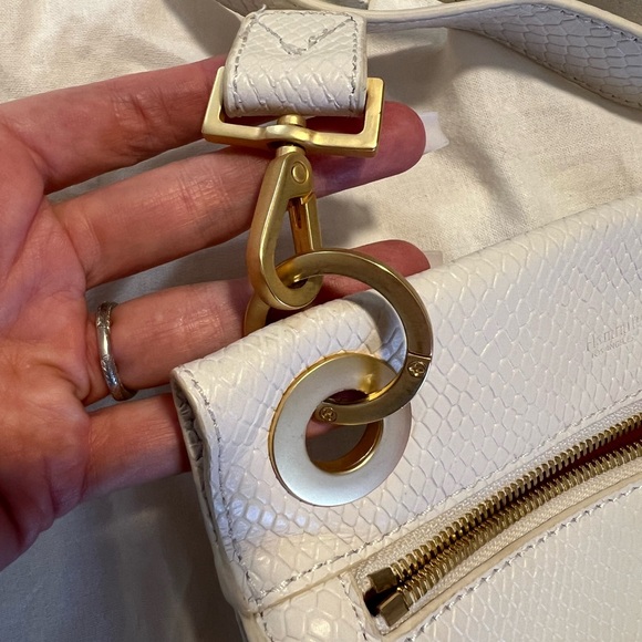 ✨RARE✨HAMMITT TONY SMALL MARSHMALLOW SNAKE WITH BRUSHED GOLD HARDWARE EUC - Picture 6 of 7